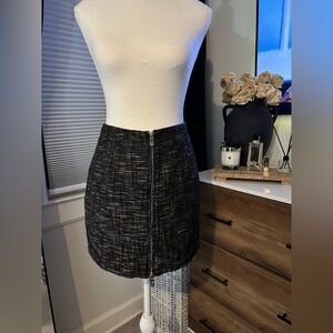 Avec Les Filles Black and White Tweed Skirt